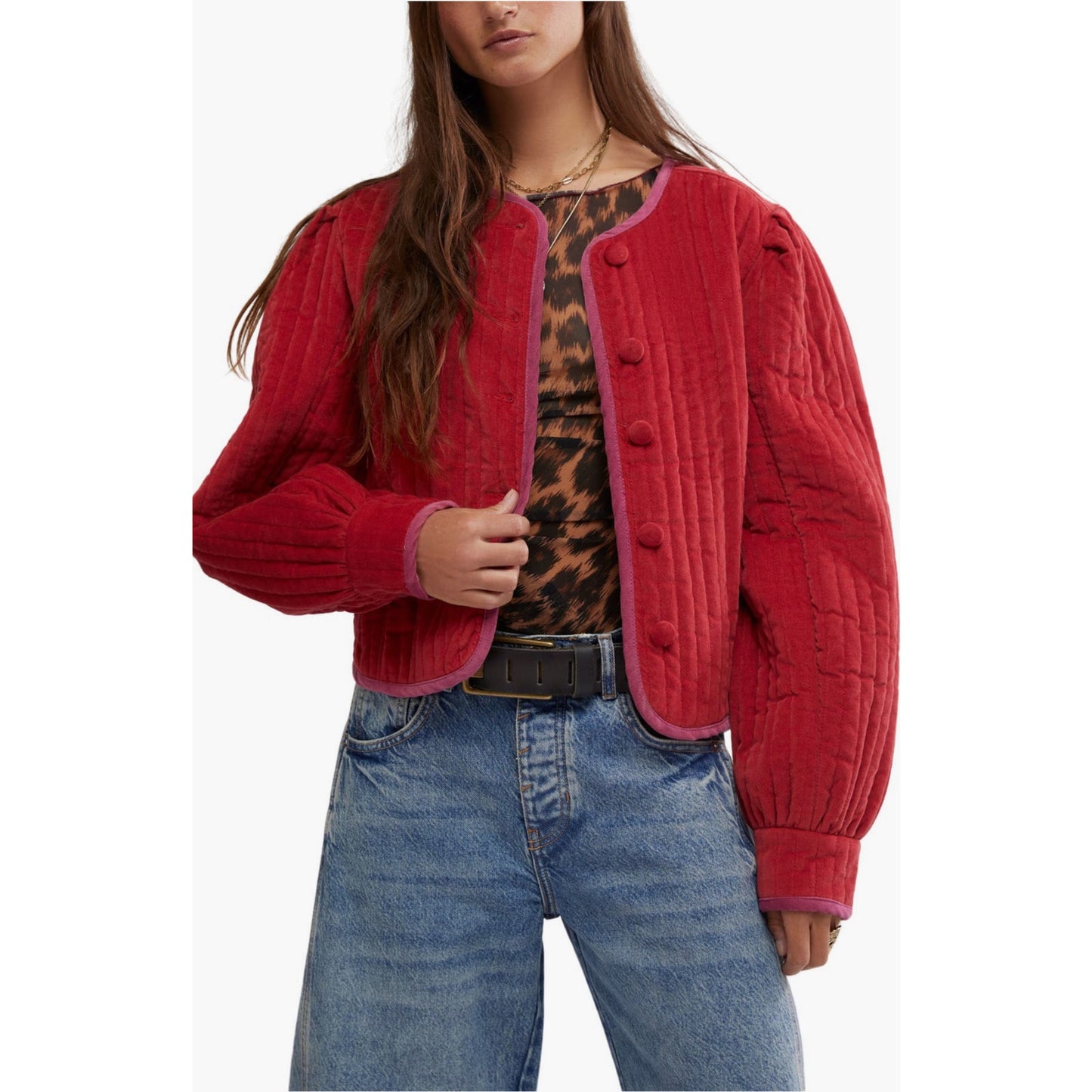Free People Natalia Quilted Jacket - Size Small