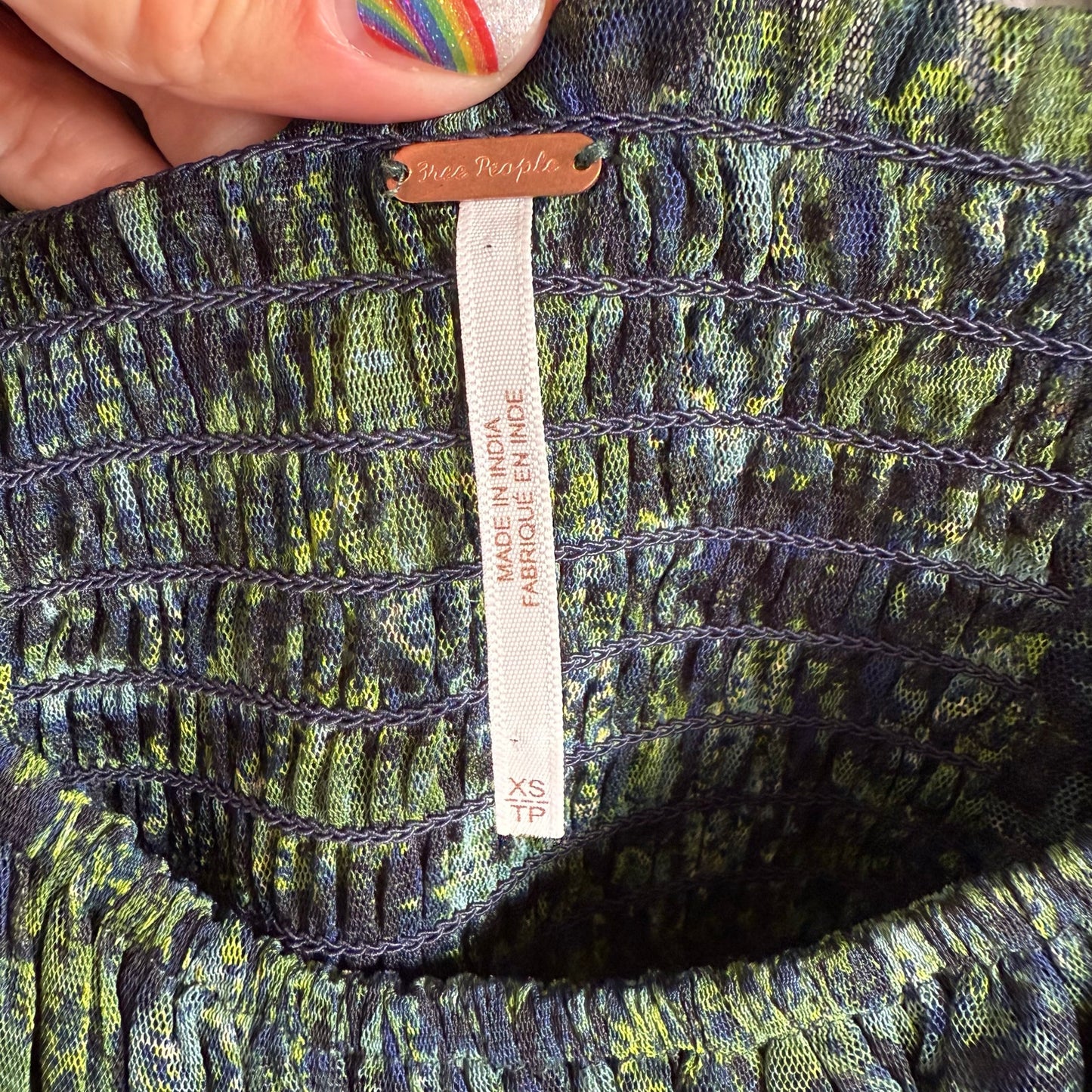 Free People Penelope printed smock top - XS