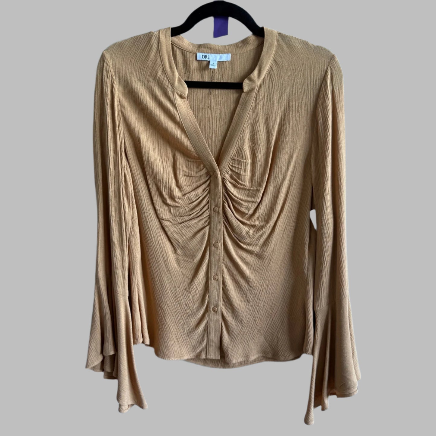 DR2 Long Sleeve Tan Button Down - Small