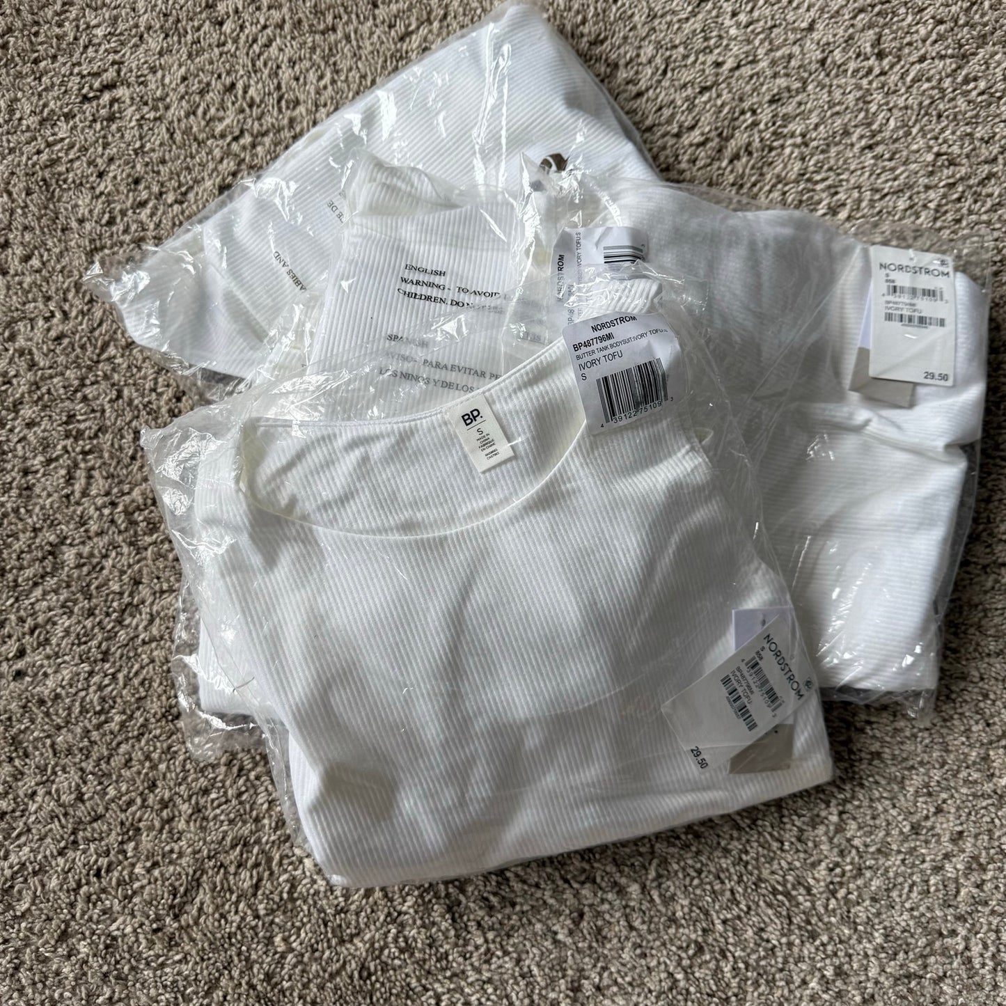 BP thong Bodysuit in White - Size XS