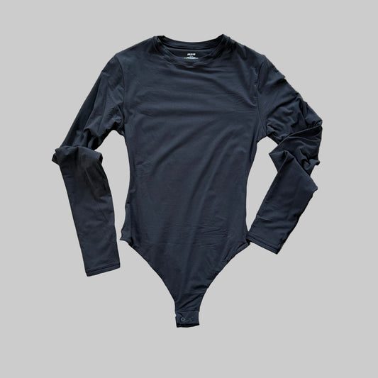 Skims Long Sleeve Body Suit in Black - Size Small
