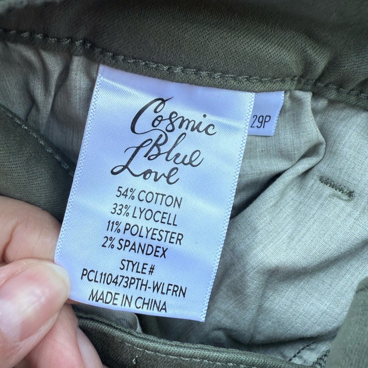 Green Straight Leg Pants - Size 29