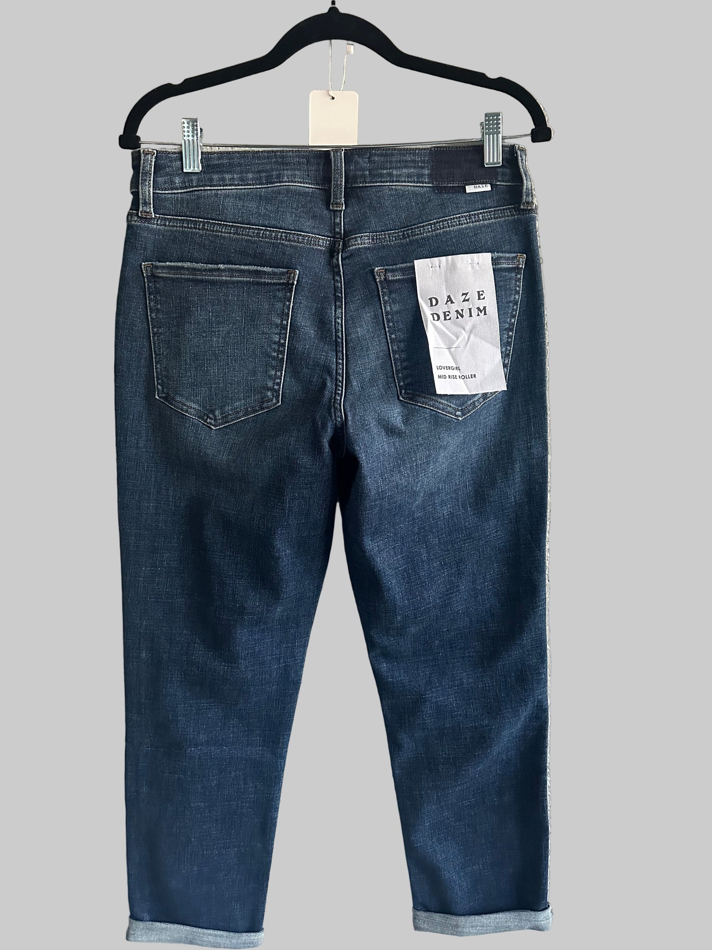 Daze Lovergirl Mid Rise Roller Jeans - Size 29” Waist