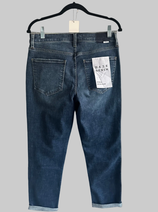 Daze Lovergirl Mid Rise Roller Jeans - Size 29” Waist