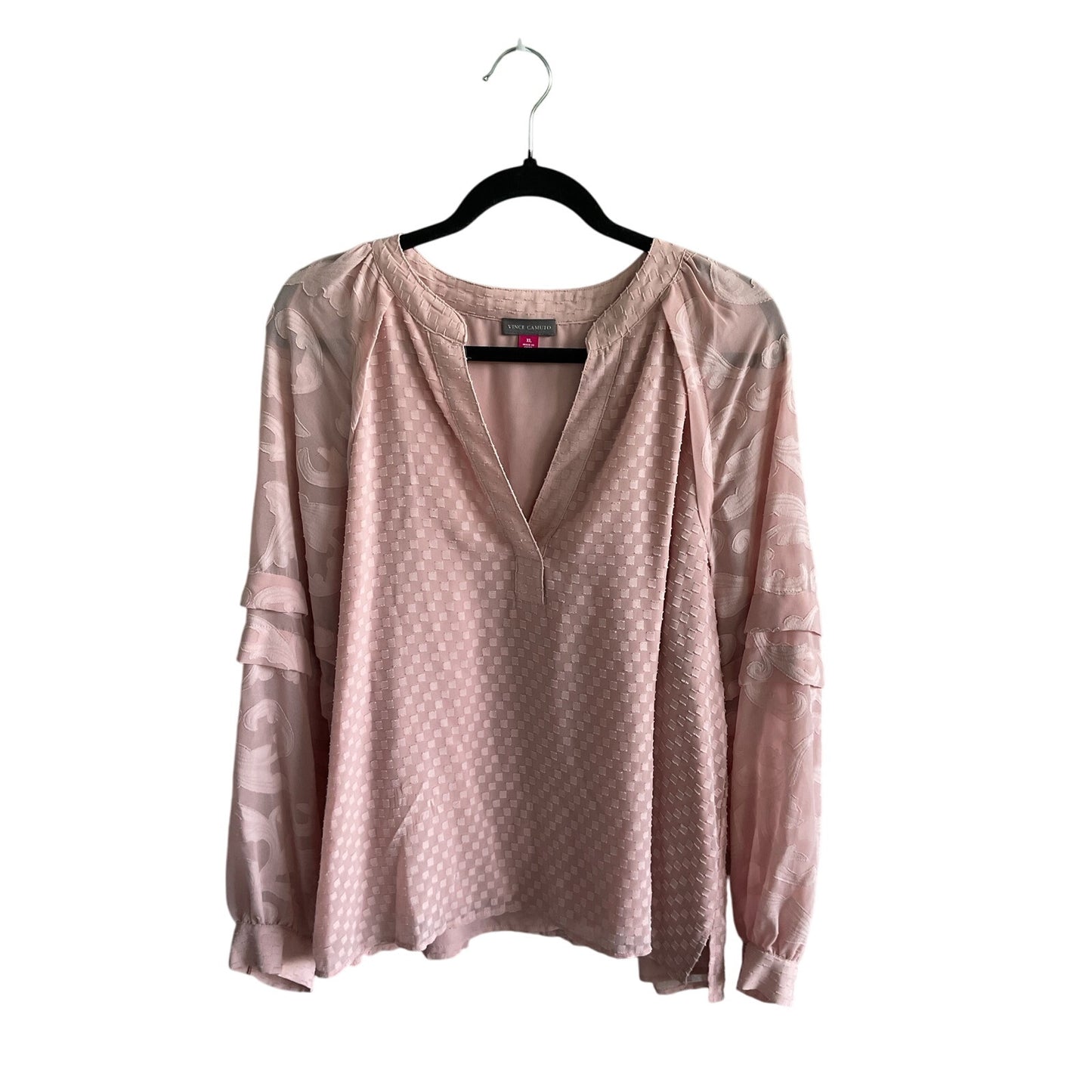 Raglan Sleeve V-Neck Top - Heavenly Pink - Vince Camuto - XL - MSRP $89
