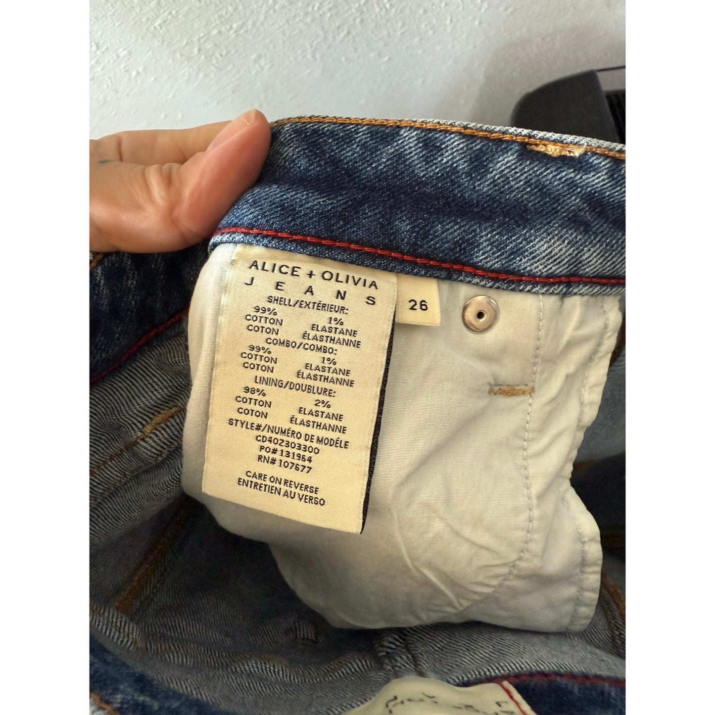 Alice and Olivia two toned denim maxi skirt size 1