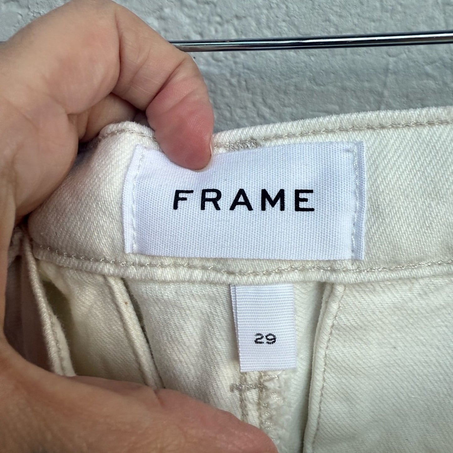 Frame Super Bell Bottom White Jeans - 29" Waist
