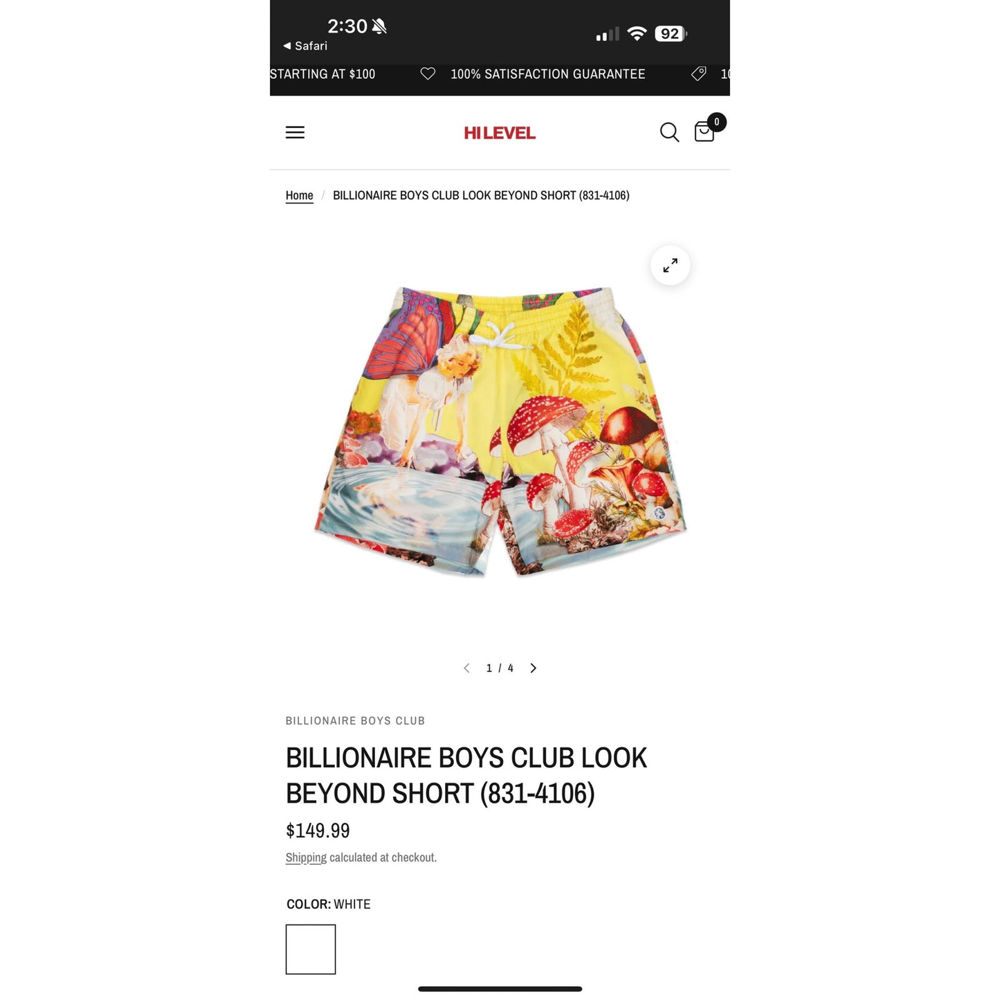 Mens Billionaire Boys Shorts - Size XL