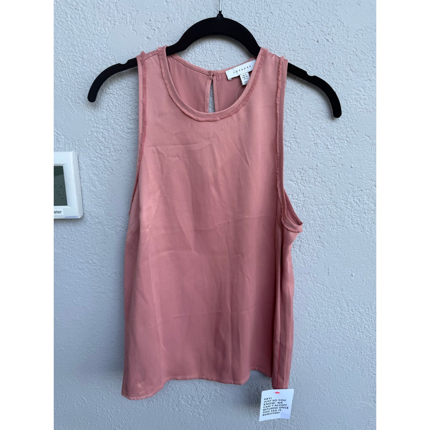 Topshop Tank Top in Pink - Size 4 - MSRP $48