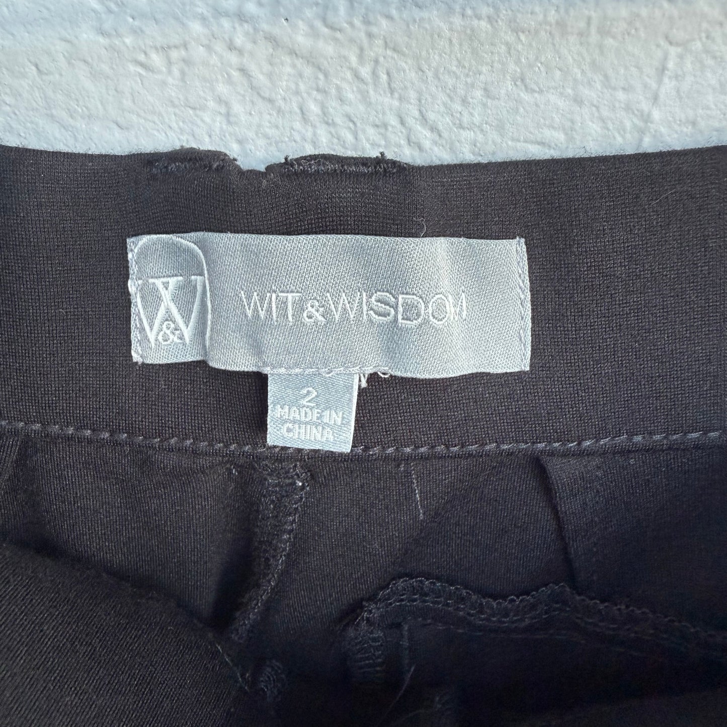 Wit & Wisdom 'Ab'Solution Skyrise Pleated Ankle Straight Leg Pants size 2