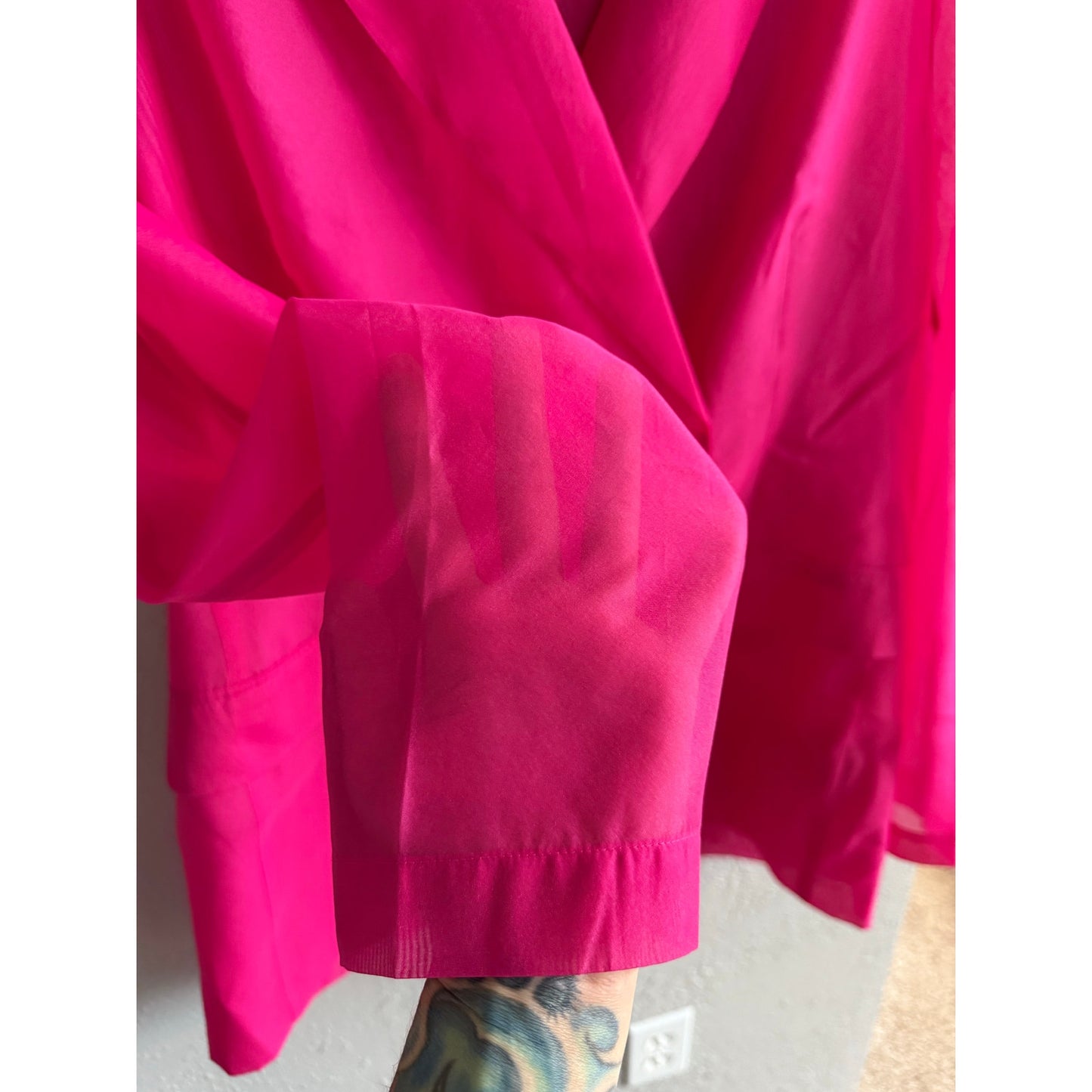 Ted Baker Oversized Sheer Blazer Pink Size 4