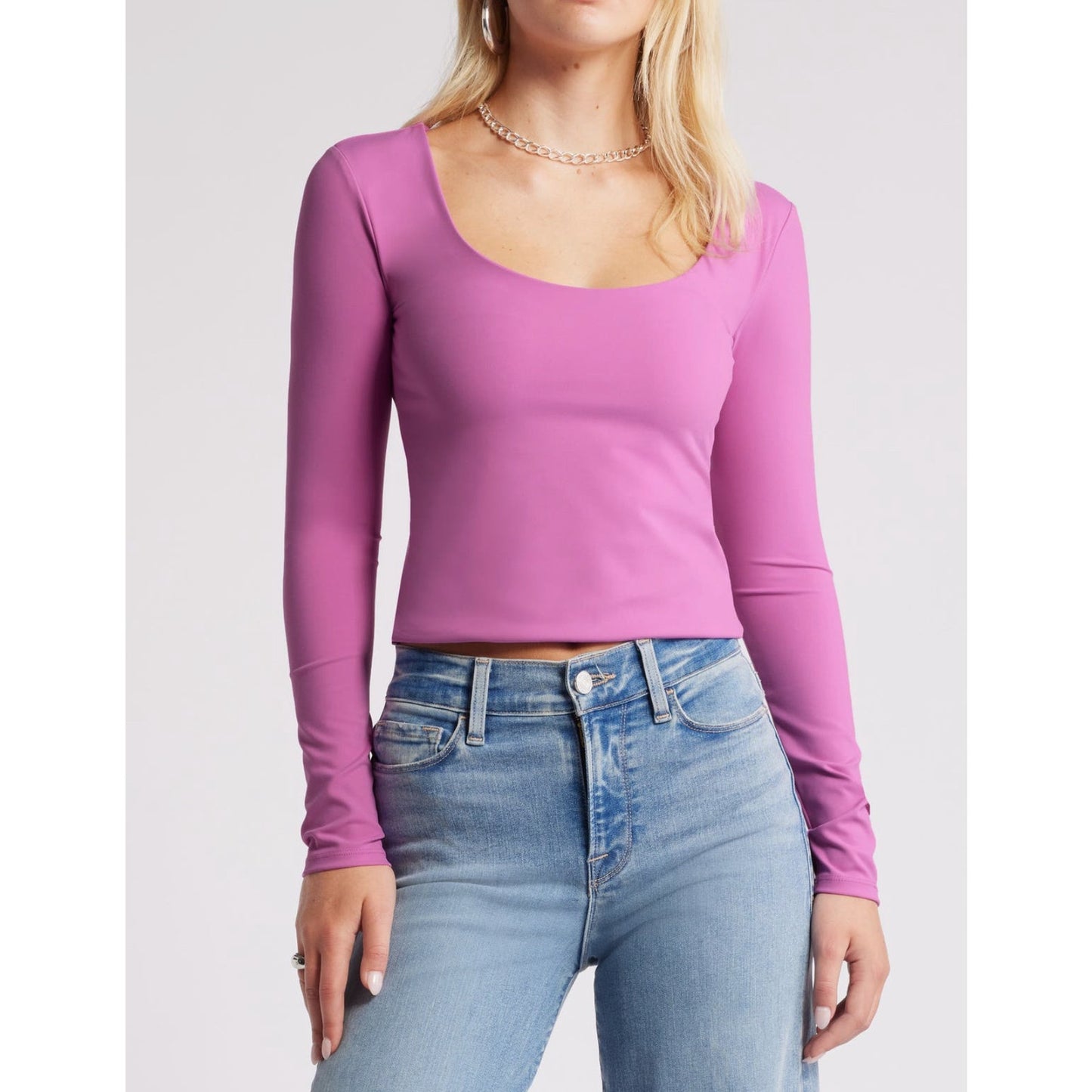 Open Edit Smooth Scoop Neck in Olive - XS