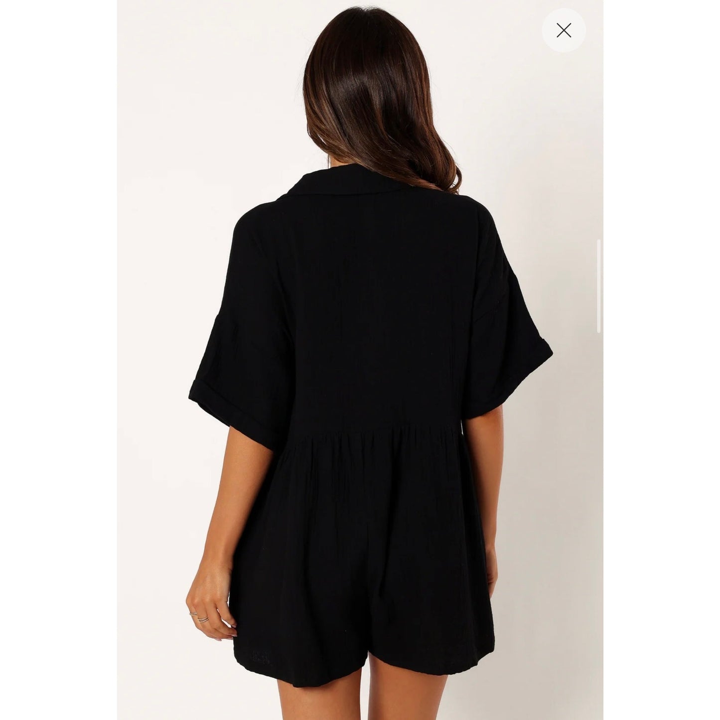 Petal and Pup Black Winny Romper - Size 4