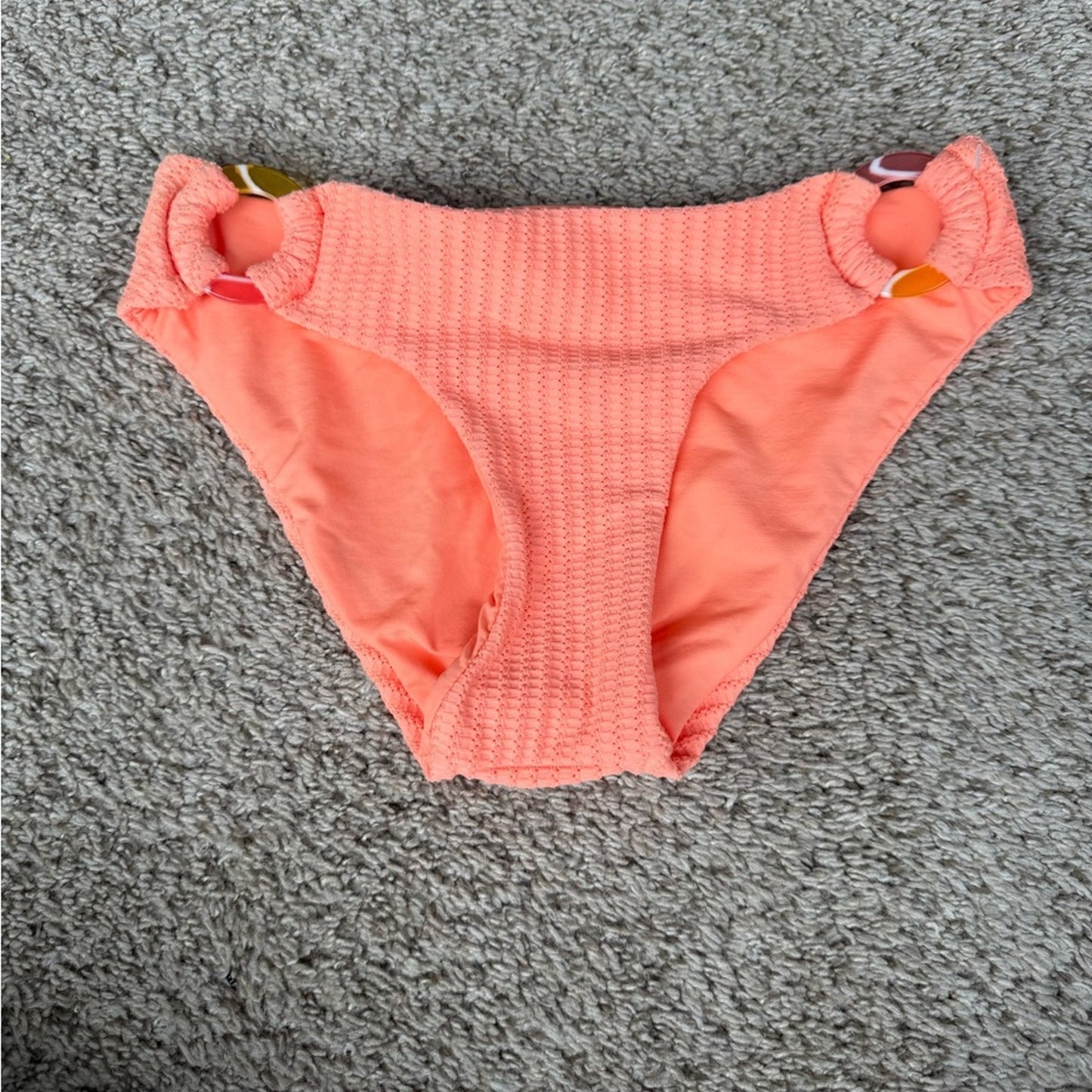 Vibrant Orange Bikini Bottoms by Becca - Size XS