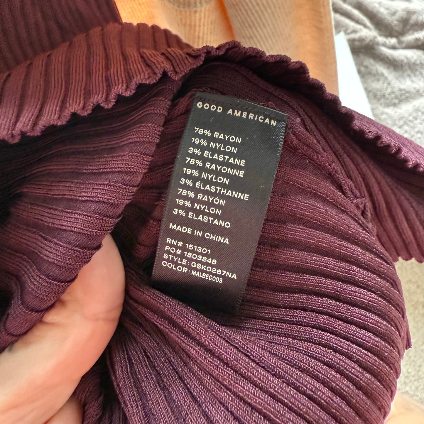 Good American ribbed tank - XS