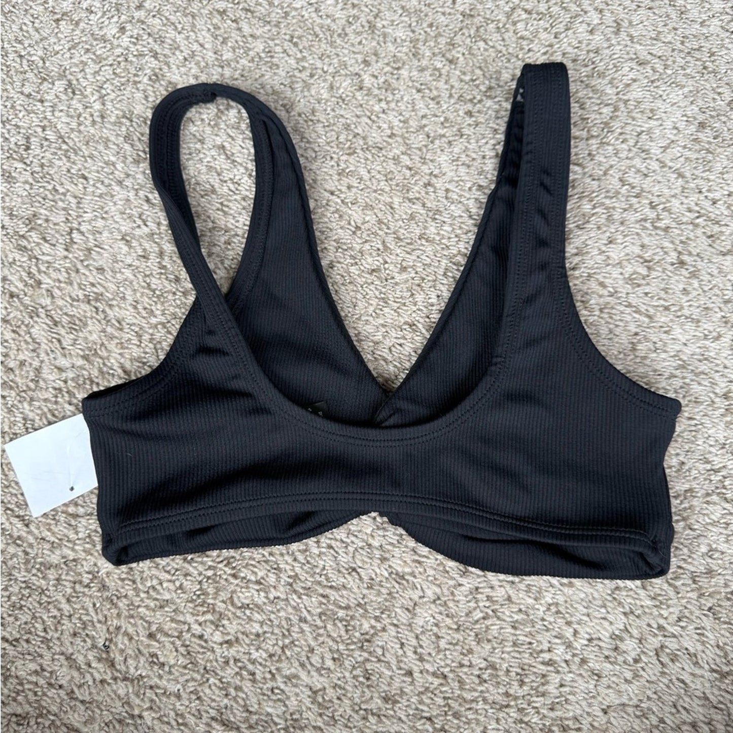 Top Shop Black Women's Swimsuit Top - Size 6