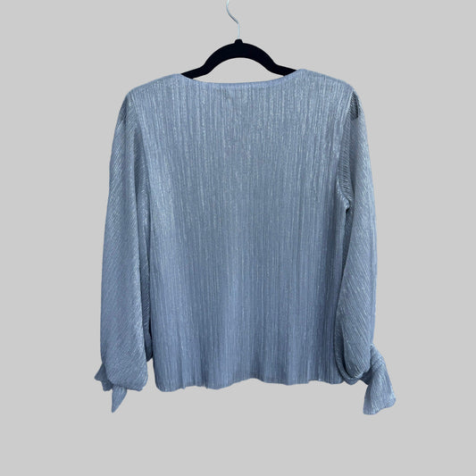 Metallic Long Sleeve Halogen Top - Size Small