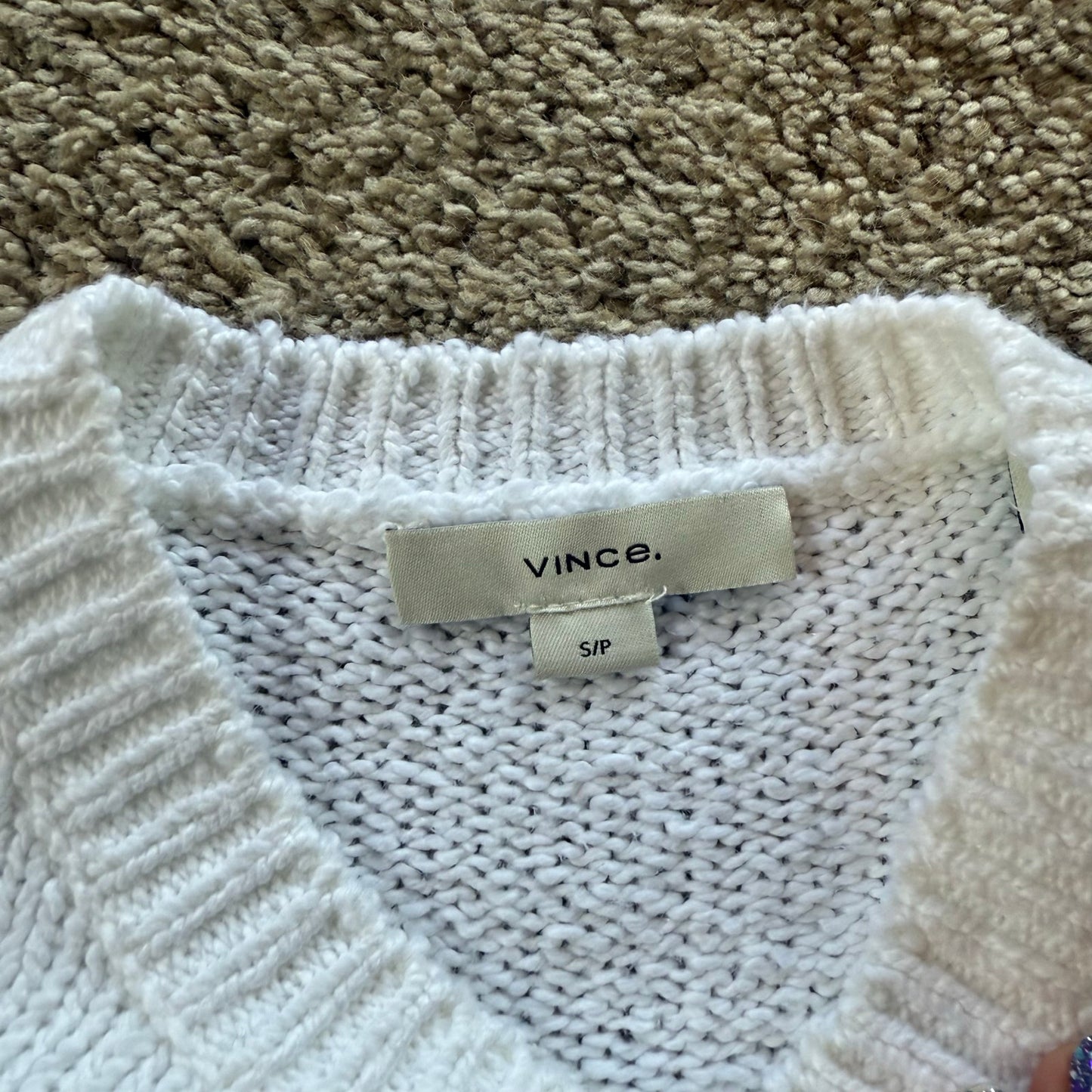 Vince Crew Sweater in White - Small