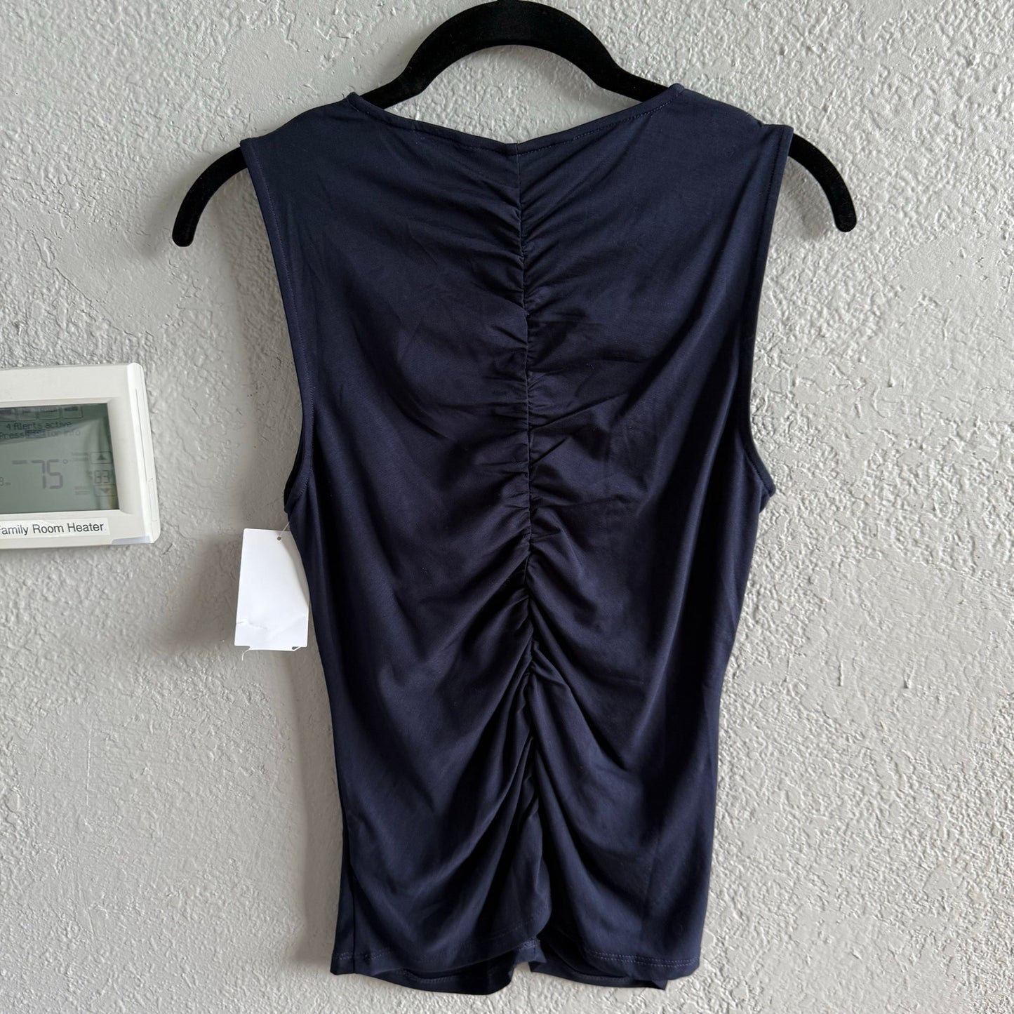 Veronica Bears Ruched Navy Tank - small
