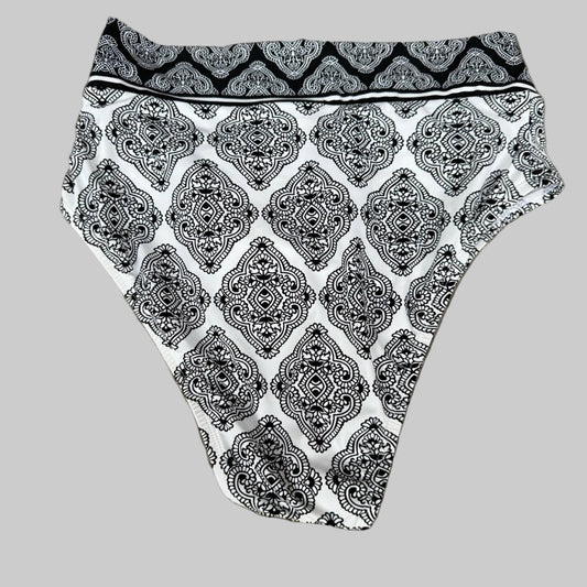 Black and White Patterned Bikini Bottom by La Blanca - Size 6