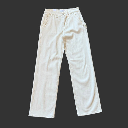 Good American 90s Relaxed Jeans in Cream - Size 0/25 (Loose Fit)