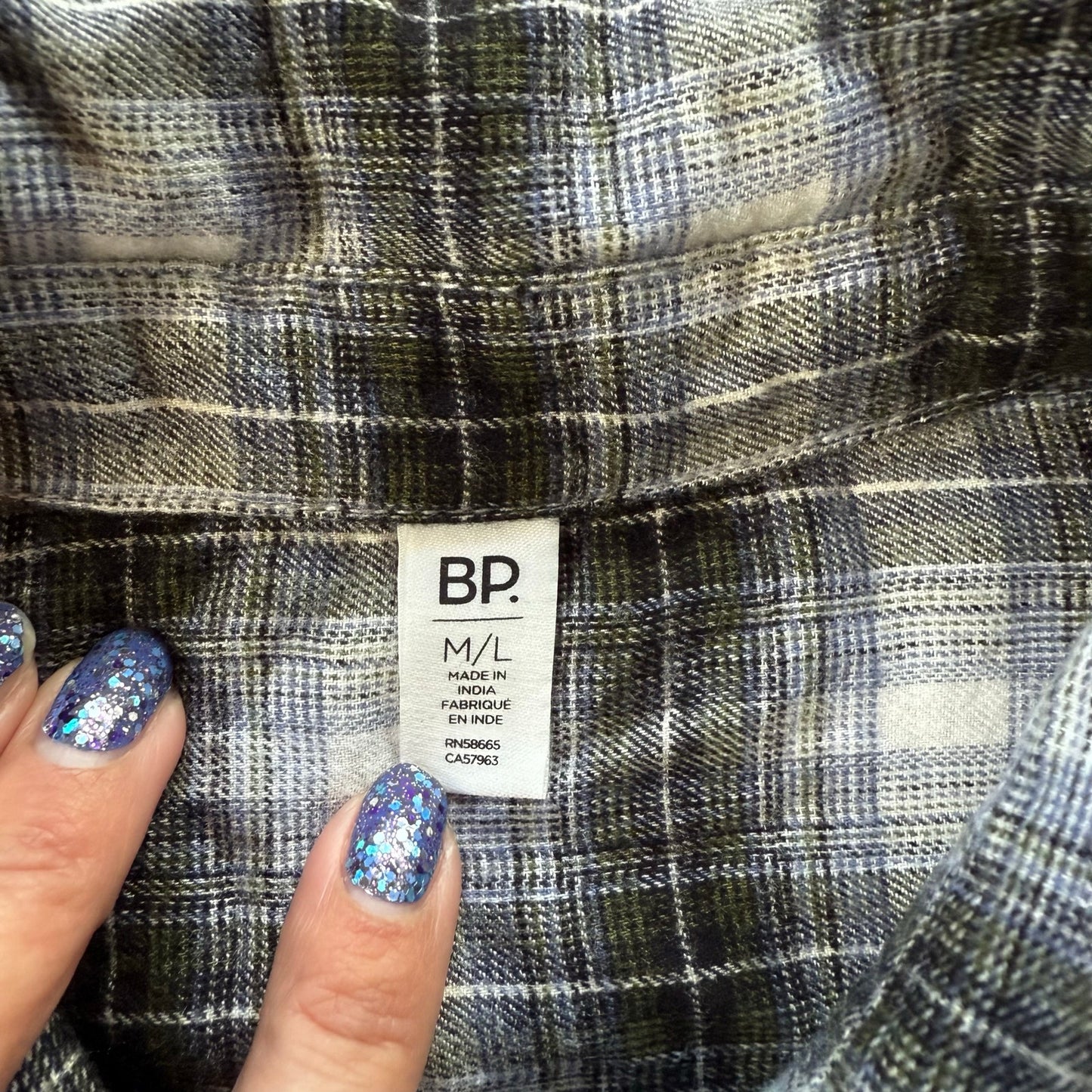 Comfy and Stylish BP Plaid Oversized Flannel M/L