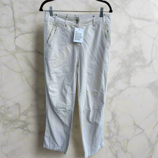 Topshop - Women's Cream Carpenter Pants - Size 6