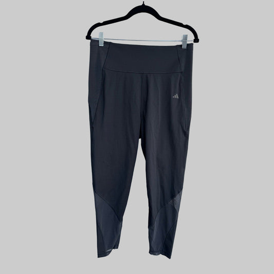 Adidas High-Rise Tight Fit Black Training and Workout Leggings - Size XL