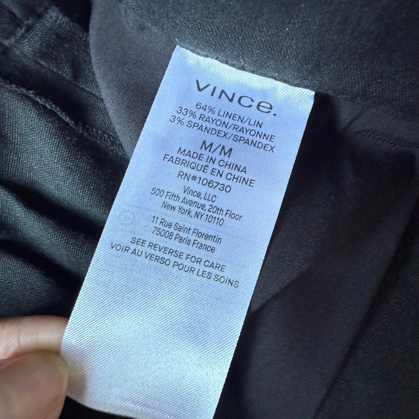 VINCE Linen Pull on Pants - Size Small