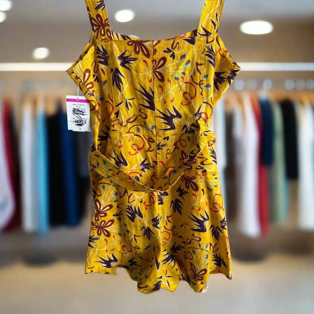 ALC Gilmore Yellow Floral Linen Romper - Size 00