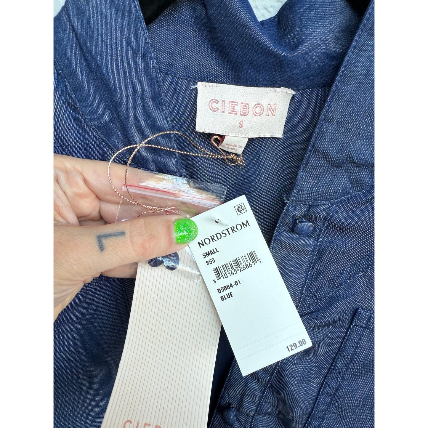 Ciebon Dress - Blue - Size Small - MSRP $129
