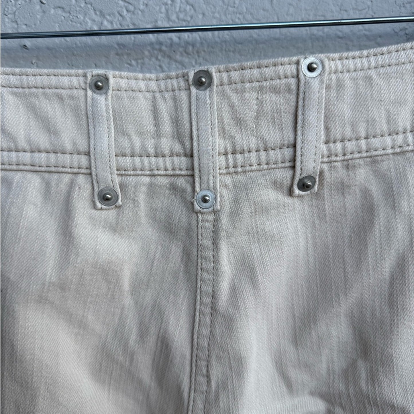 Topshop - Women's Cream Carpenter Pants - Size 6