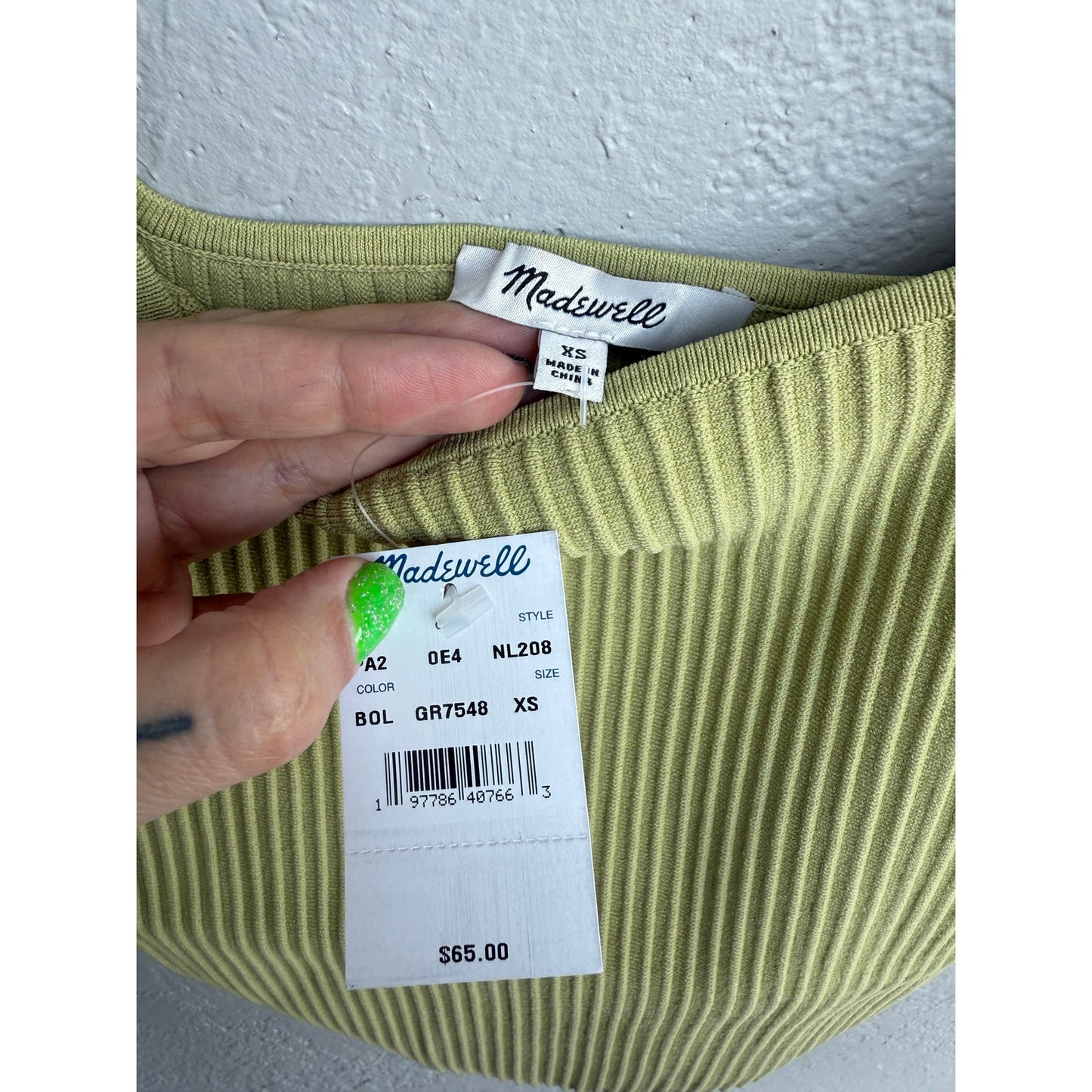Madewell Ribbed Tank - XS