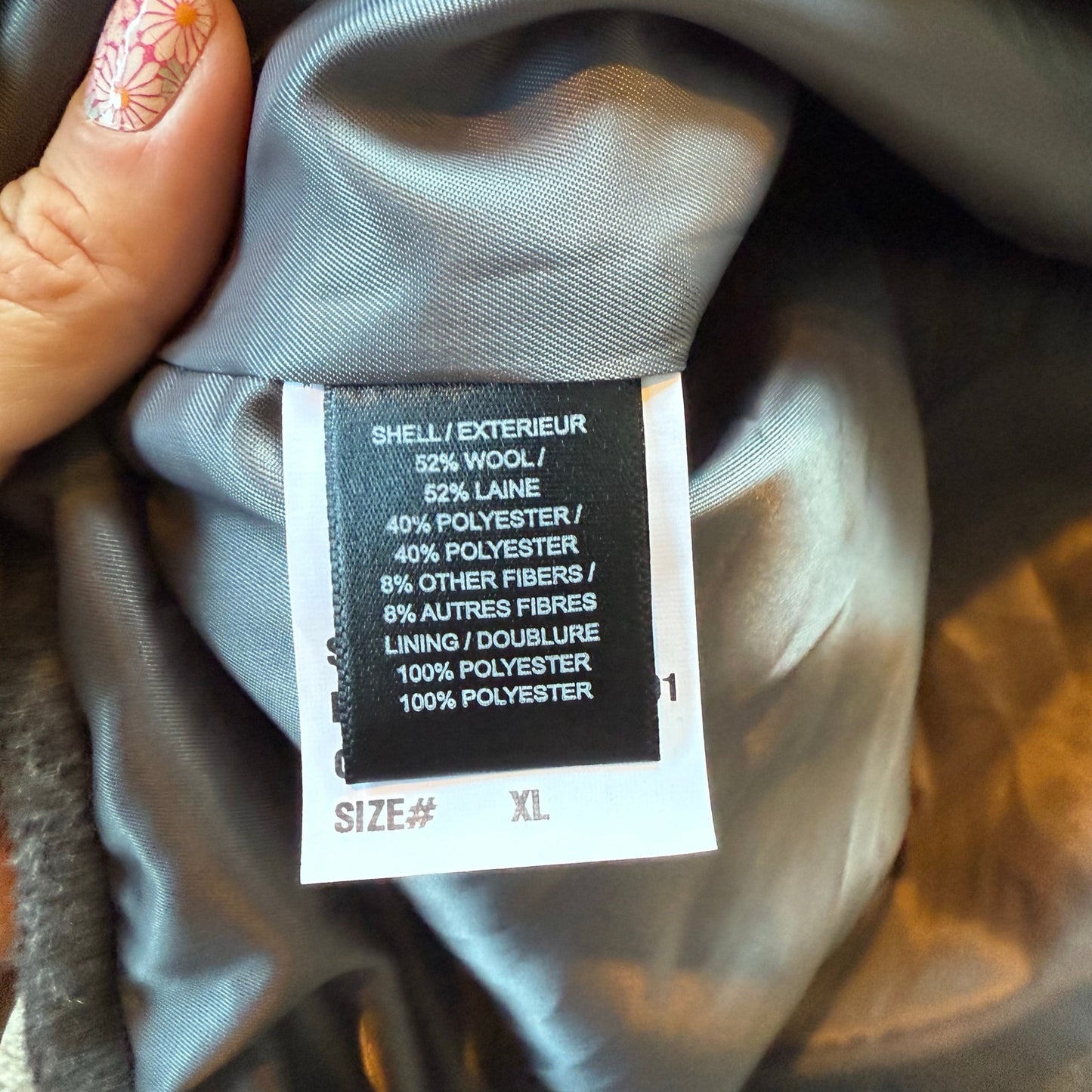 Sam Edelman Wool Blend Coat in Gray - Size XL