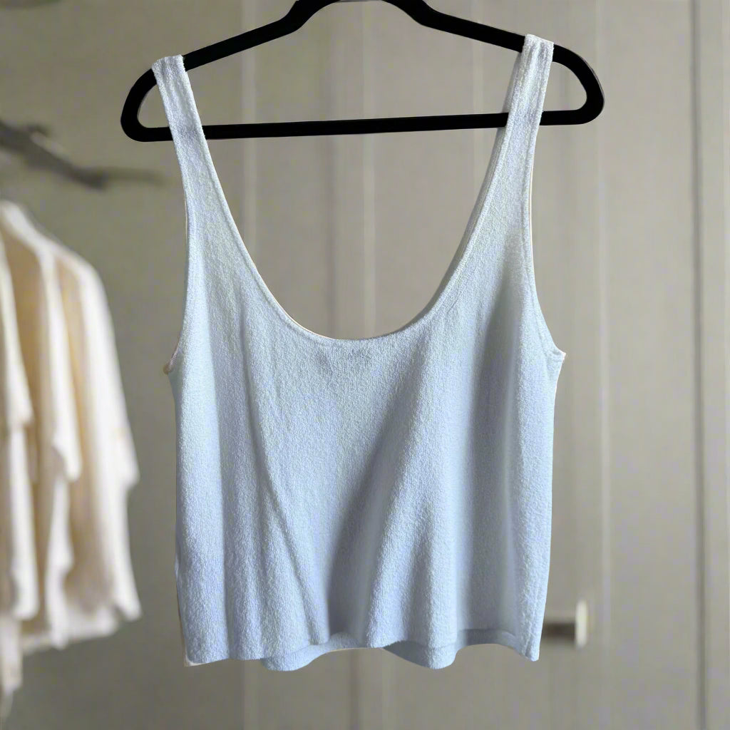 Rebecca Taylor Boucle Tank in White - XL