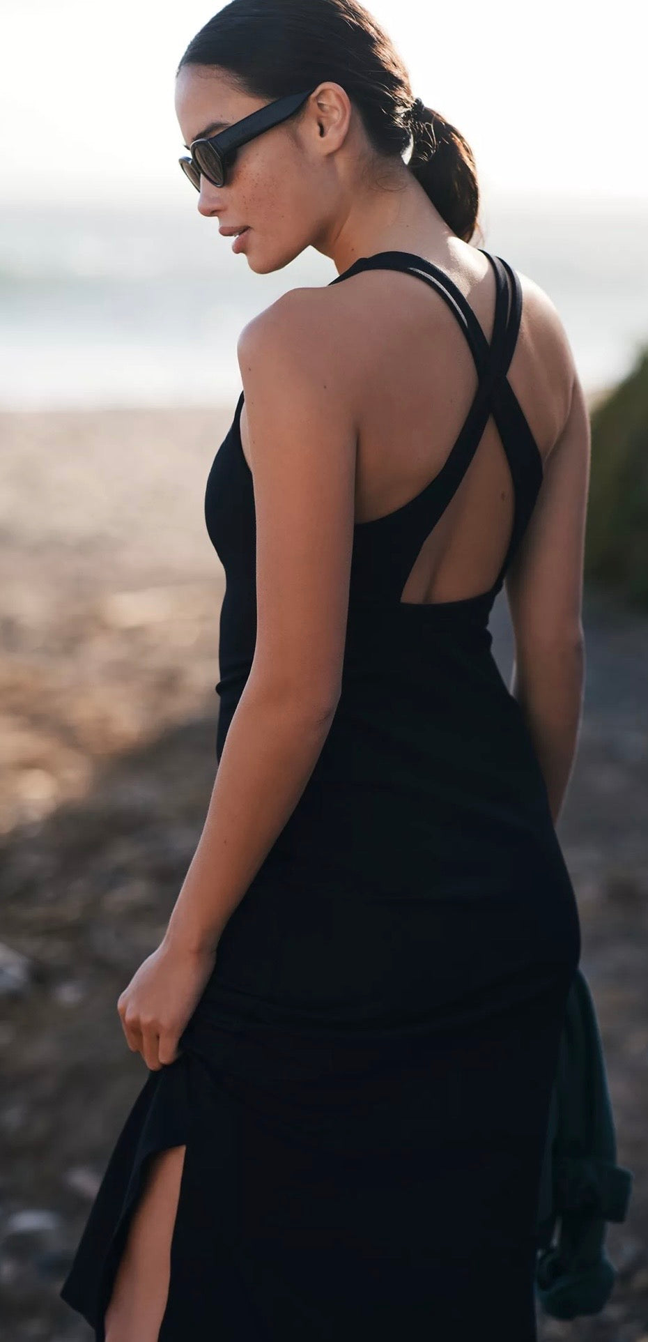 Sweaty Betty Emily Strappy-Back
Midi Dress in Black - Size 10
