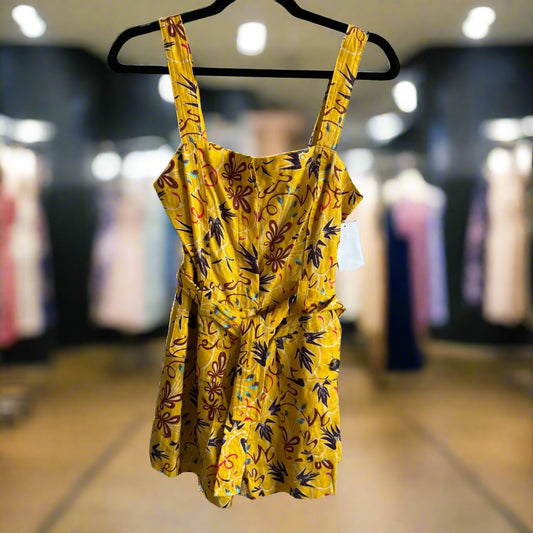 ALC Gilmore Yellow Floral Linen Romper - Size 00