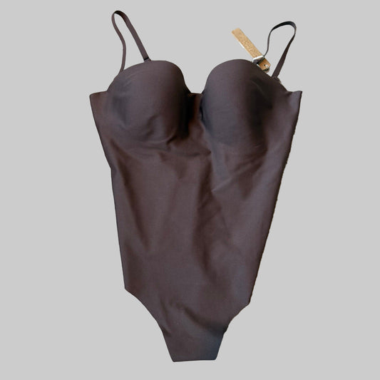 SKIMS Body Molded Underwire Thong Bodysuit in Cocoa - Size Medium