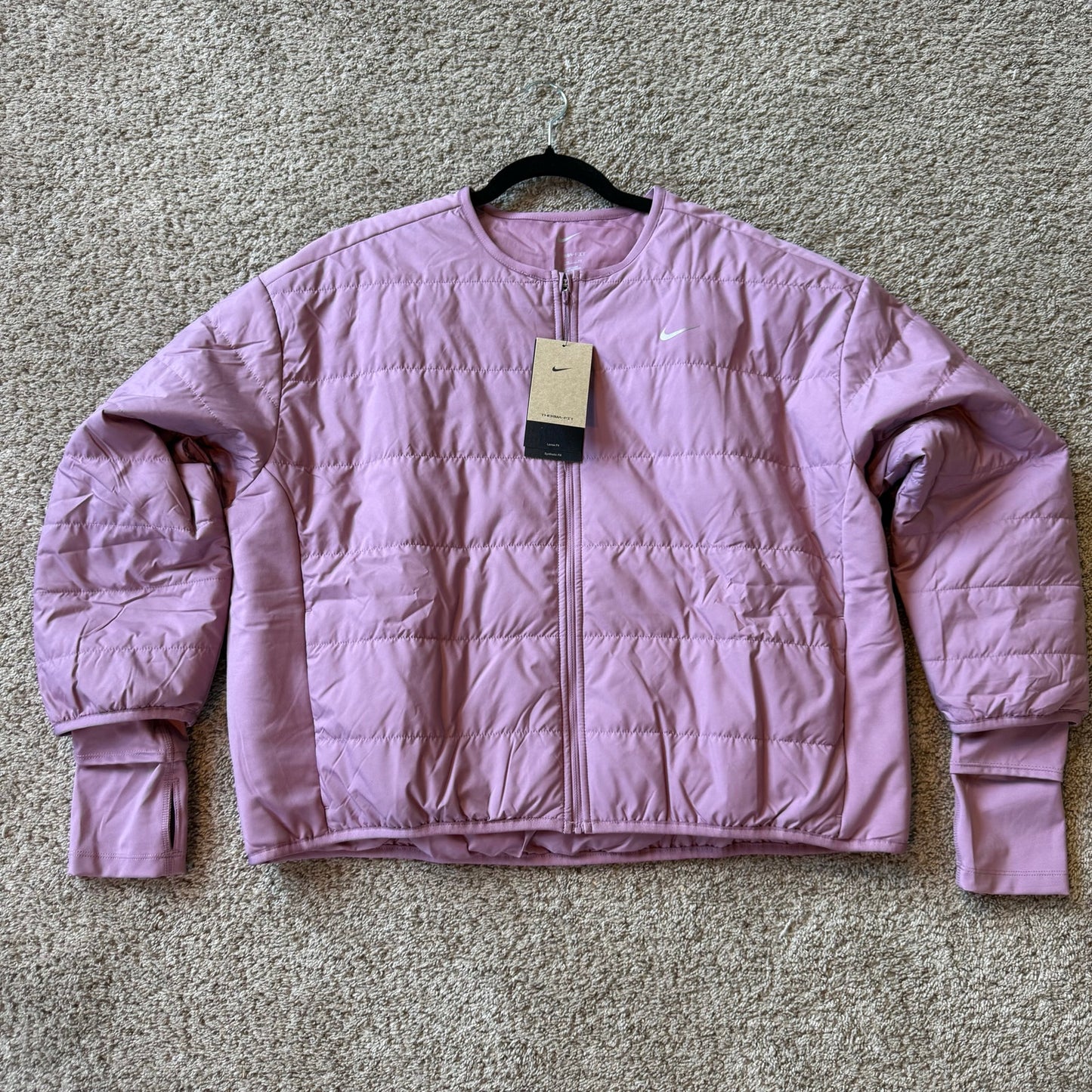 Nike Therma-FIT Swift Running Jacket in Pink - Size XL