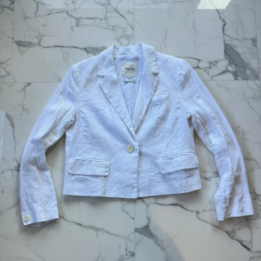 Madewell Linen Cropped Blazer - Size Medium