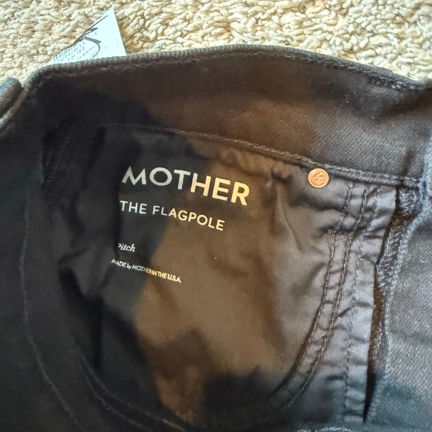 MOTHER The Flagpole Maxi Black Denim Skirt - Medium