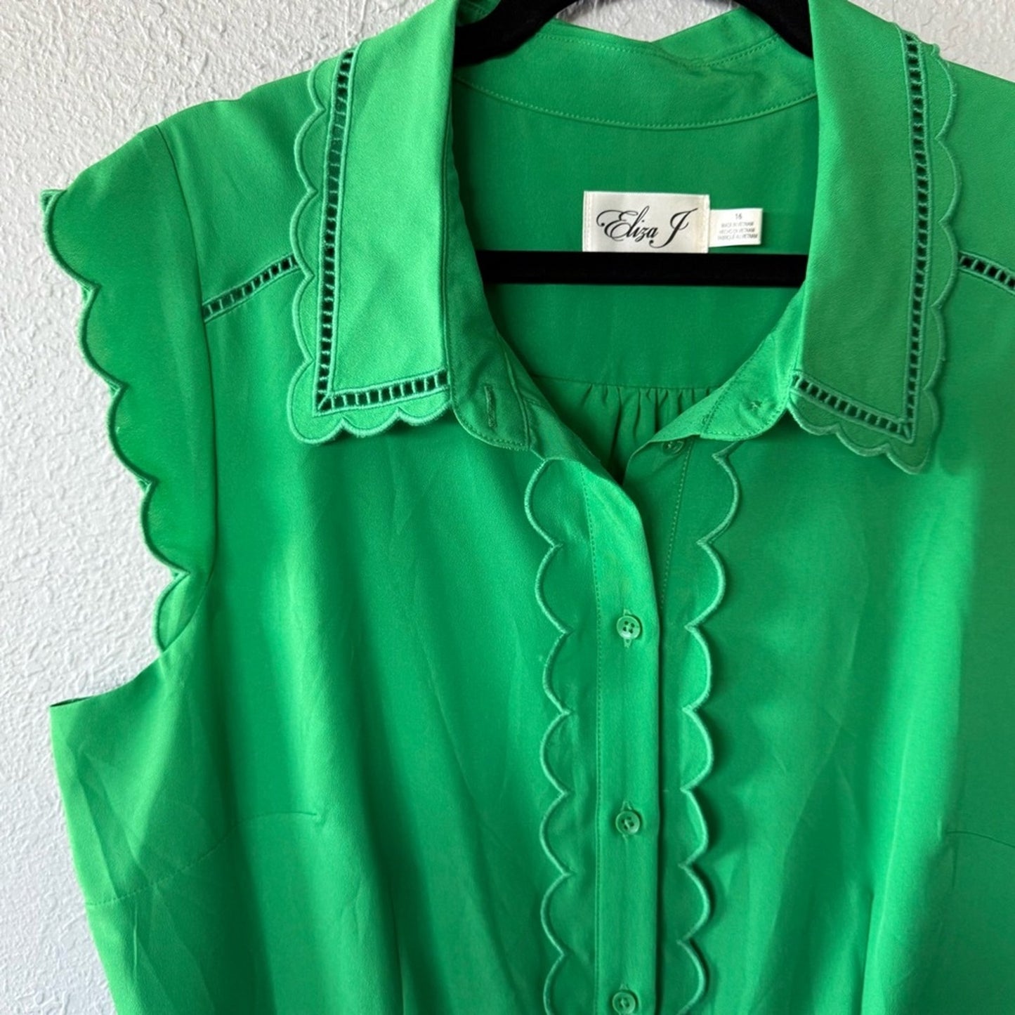 Eliza J Sleeveless Dress - Green - Size 16
