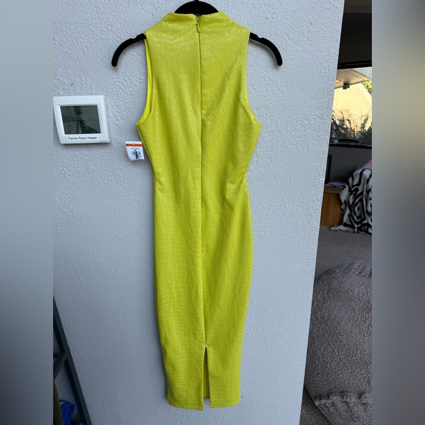 Naked Wardrobe Faux Croc Bodycon Dress in XS