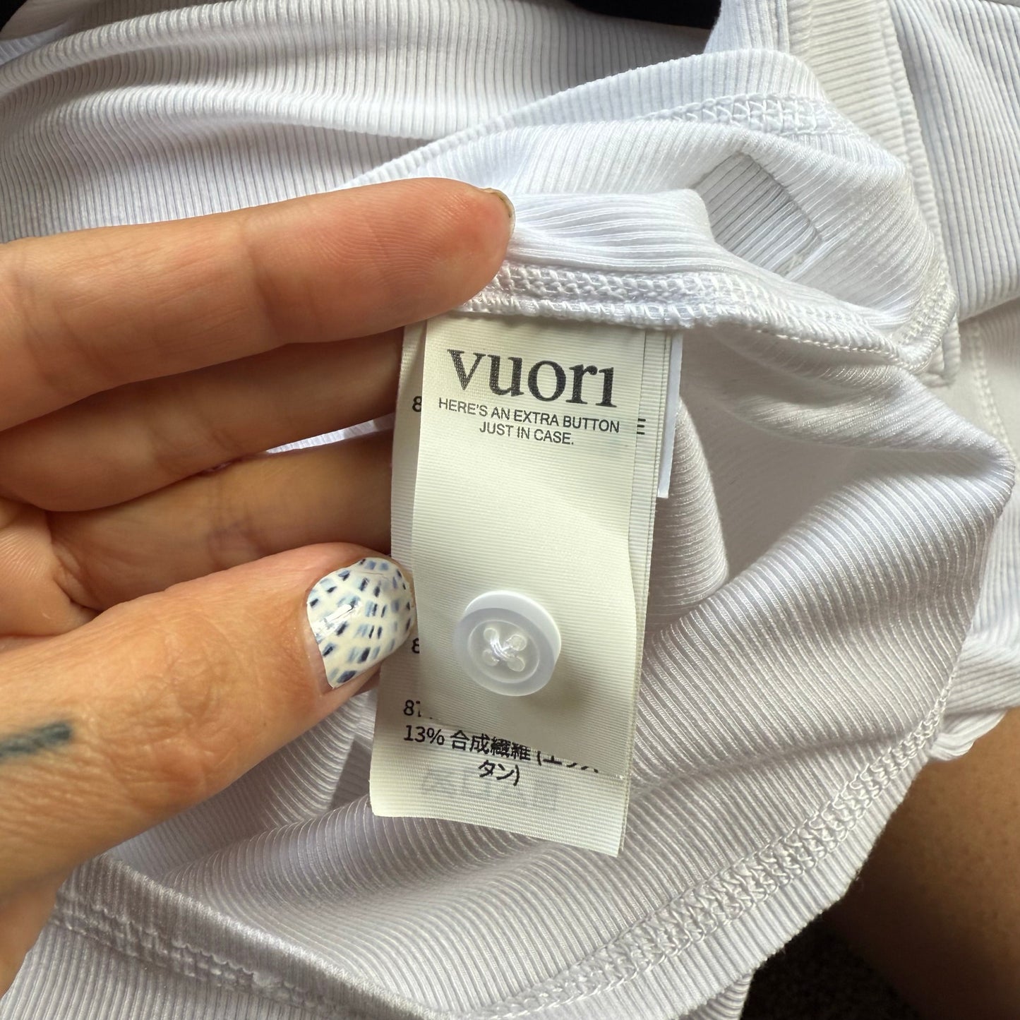 Vuori Fitted Polo Shirt in White - Size XS