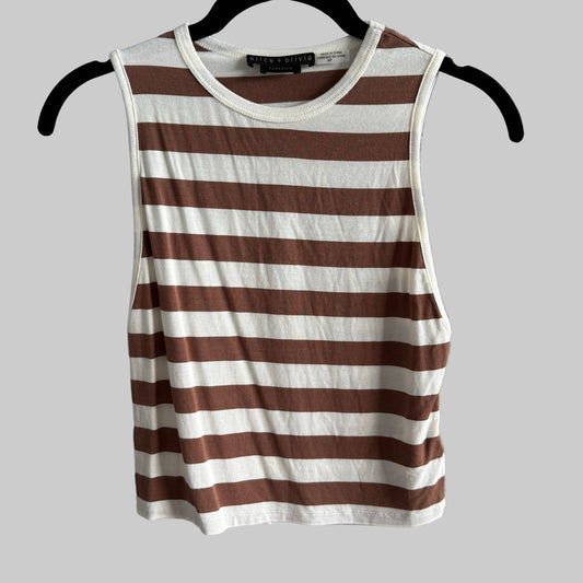 Alice & Olivia Andre Fitted Cropped Tank - Size Small