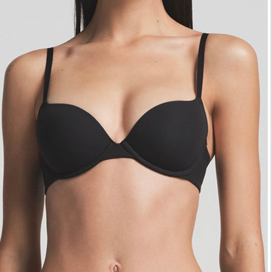SKIMS Fits Everybody Push-up Bra in Black - Size 34DDD
