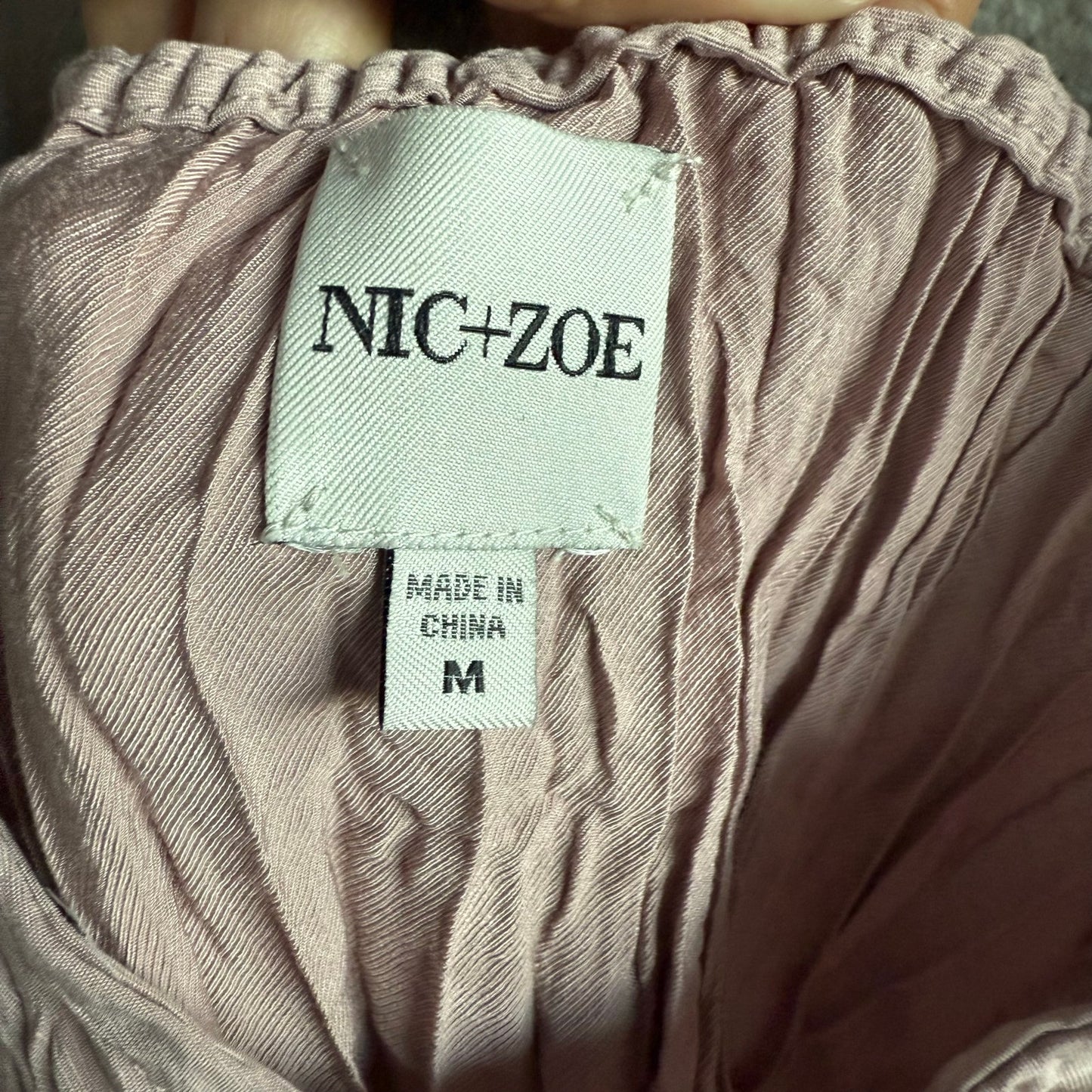 Nic + Zoe Pink Crinkle Tank - Medium