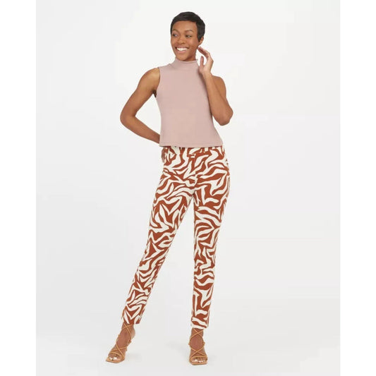 SPANX - ON THE GO - POLISHED ANKLE PANTS ZEBRA CLAY - MEDIUM - NWT MSRP $138