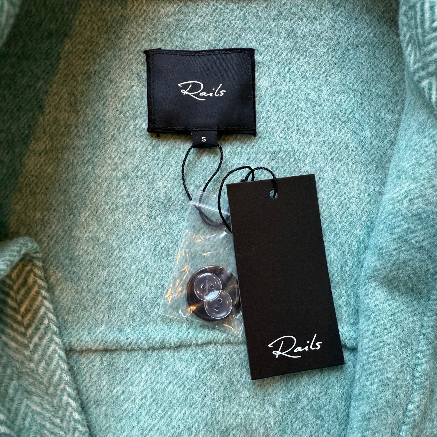 Rails Herringbone Shacket - Size Small