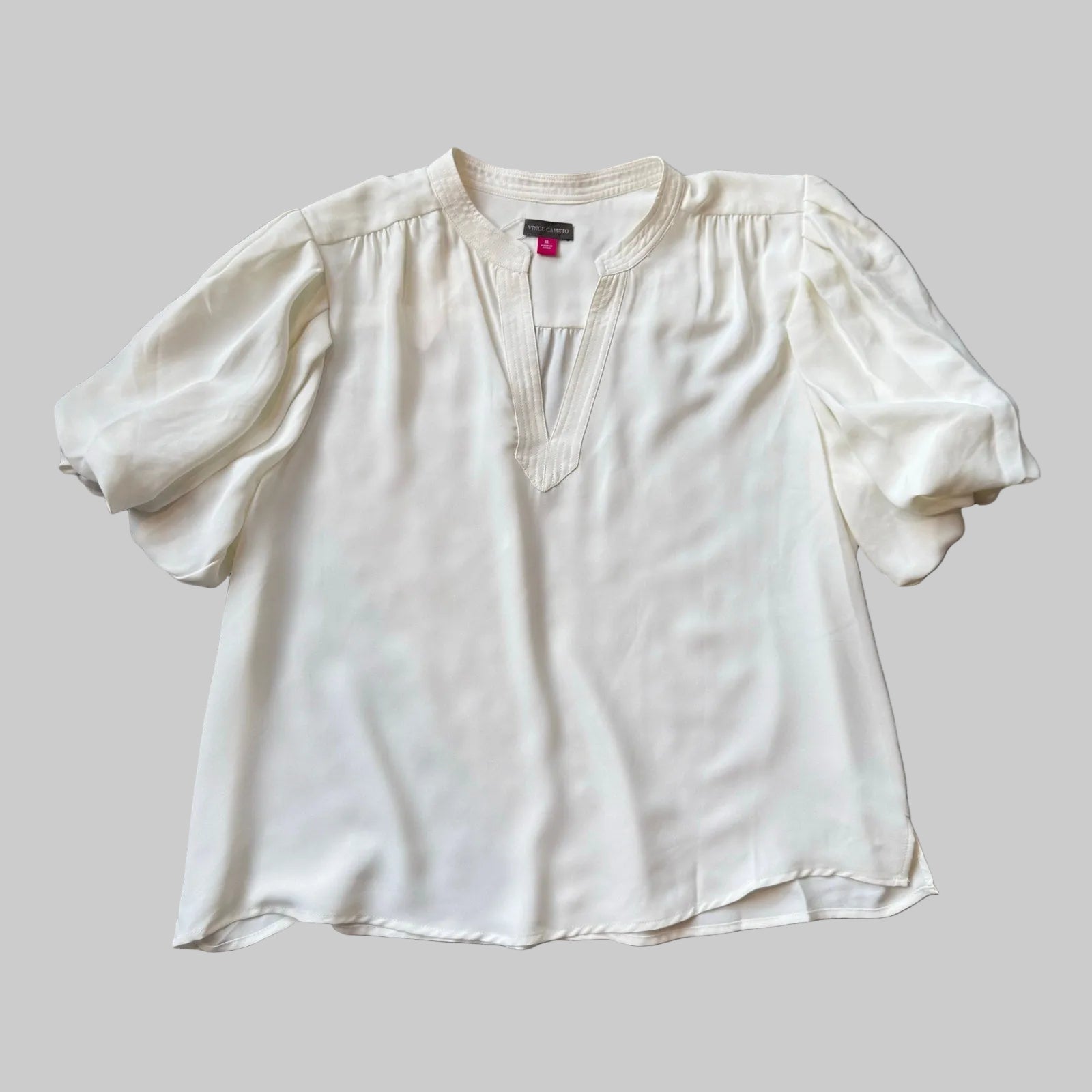 V-neck white blouse from Vince Camuto